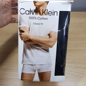 CALVIN KLEIN Shirt Mens Medium Black 5-Pack Crewneck Tee 100% Cotton Classic Fit